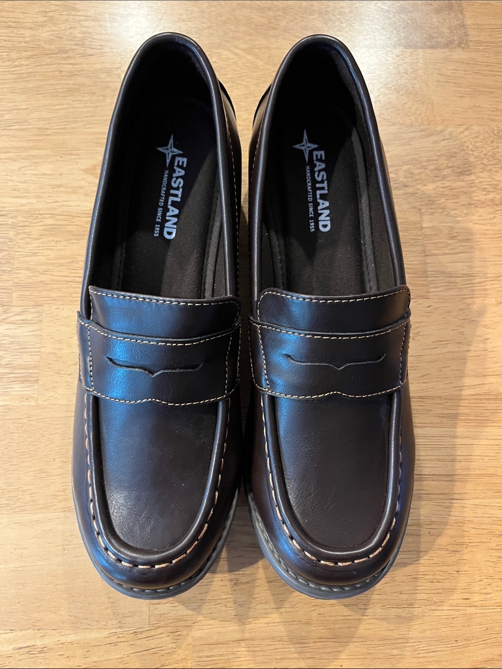 Eastland Dark Brown Leather Penny Loafers